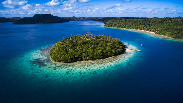 One of Tonga's many uninhabited islands