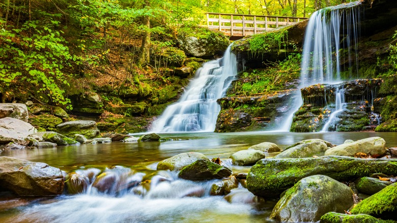 Waterfall along the Devil's Path trail in the Catskills, New York