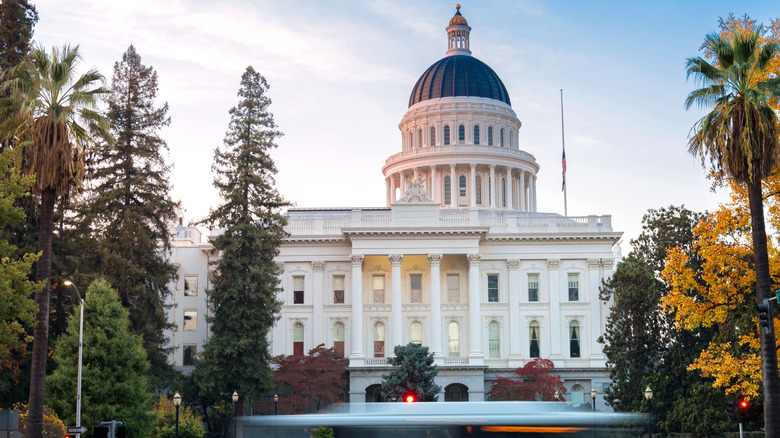The capitol building in Sacramento, California
