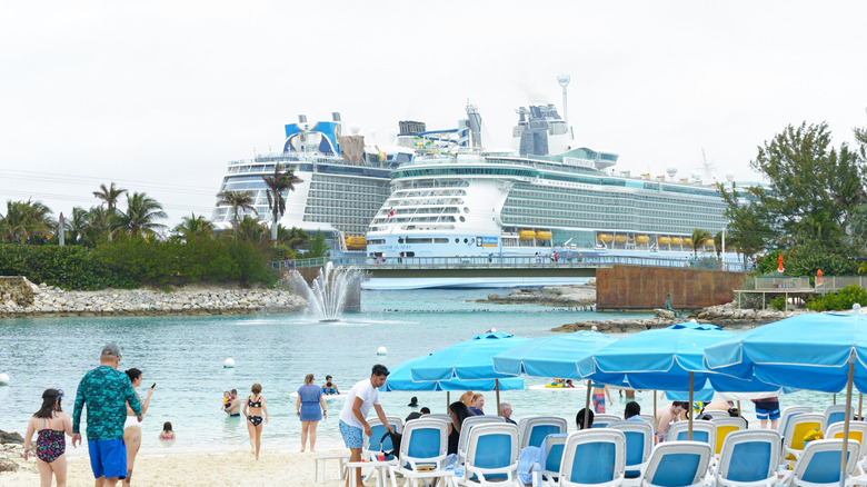 Freedom of the Seas in port at CocoCay