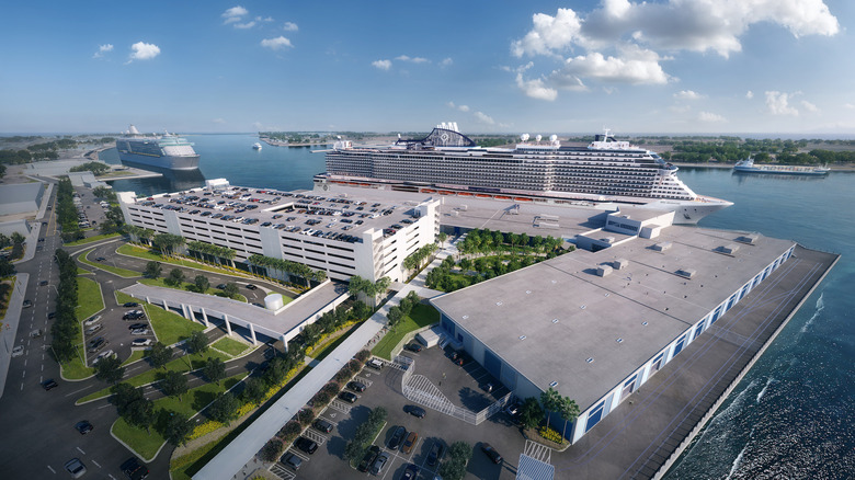 Rendering of the MSC Seascape at the new Galveston cruise terminal