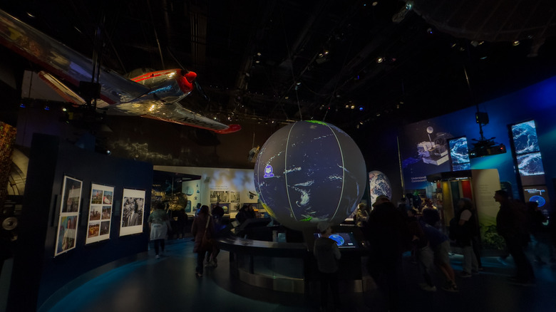 National Air and Space Museum globe room in Washington D.C.