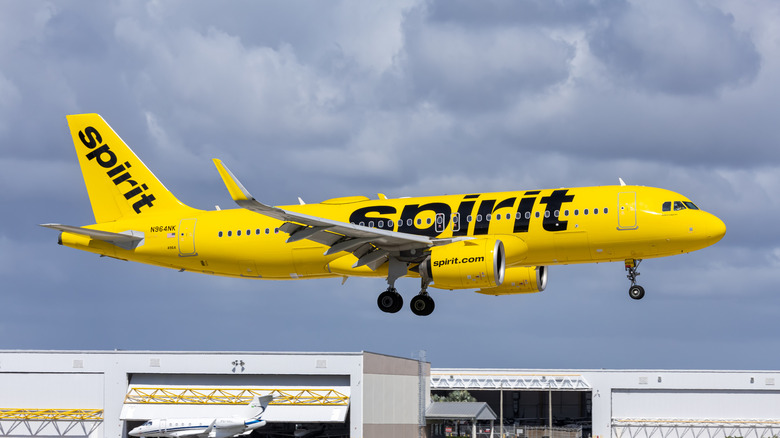 Spirit Airlines airplane taking off