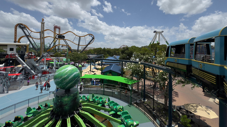 An areal view of Six Flags Fiesta Texas in San Antonio