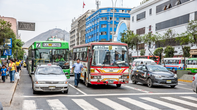 Traffic in Lima, Peru