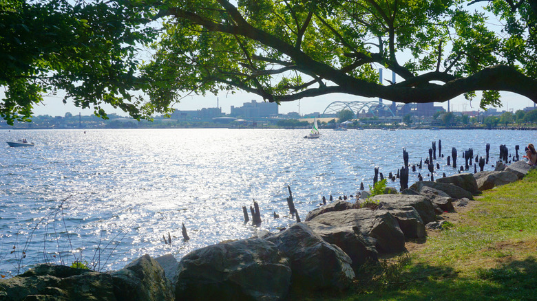 A river in India Point Park, Fox Point, Providence