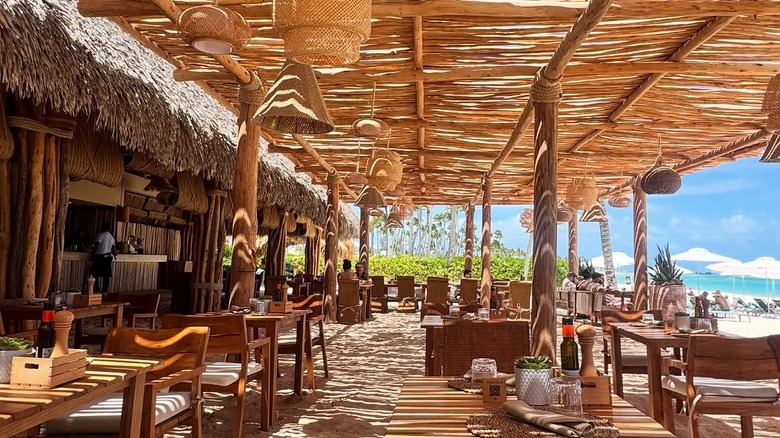 Inside the beach club at Zel Punta Cana resort