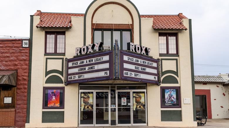 Old cinema building in Forsyth historic district