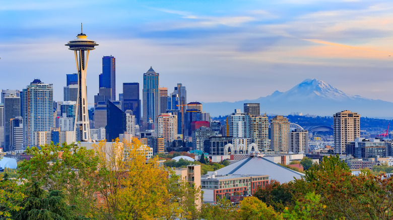 Downtown Seattle, Washington with view of the Space Needle