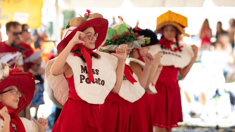 Miss Potato and other Pieroguettes perform at Pierogi Fest