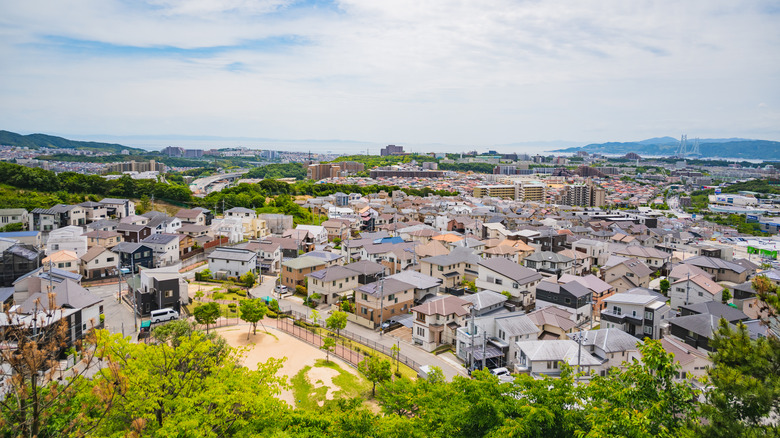 Overlook of Awaji Island in Japan