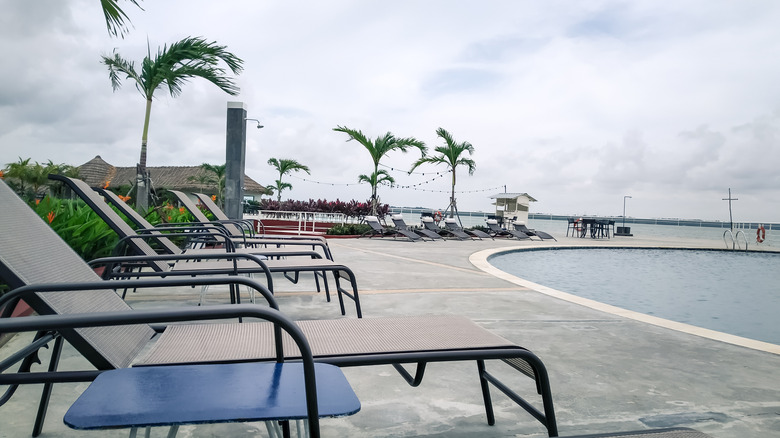 poolside at the Doulos Phos, the Ship Hotel