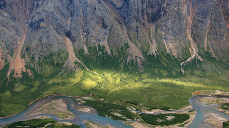 An elevated view of Torngat Mountains National Park