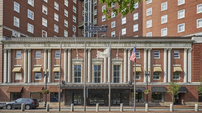 The exterior of Graduate by Hilton Providence, a historic hotel in Rhode Island