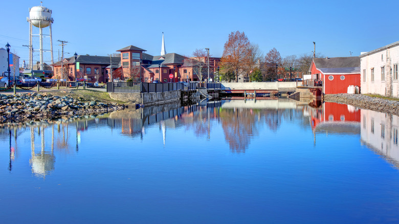 reflection of the riverfront in milford delaware