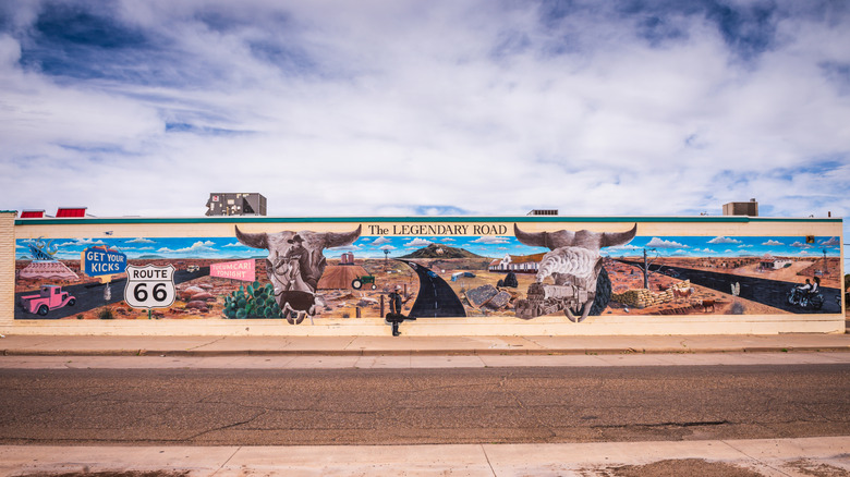Route 66 mural in Tucumcari, NM