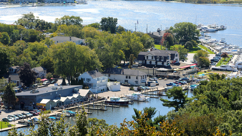 Ariel view of Saugatuck, Michigan