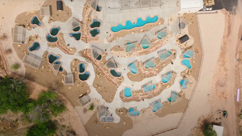 Overhead view of Zion Canyon Hot Springs