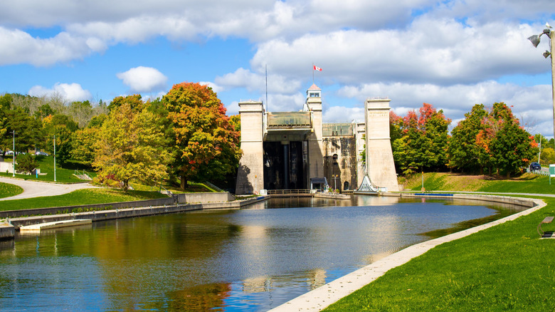 Peterborough lift lock in Ontario, Canada
