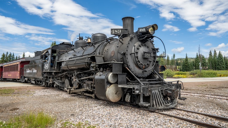 The Cumbres & Toltec steam train front view