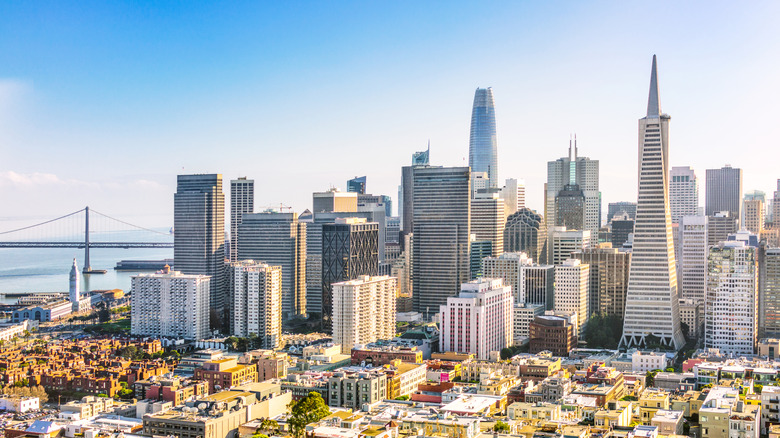 An areal view of the city of San Francisco