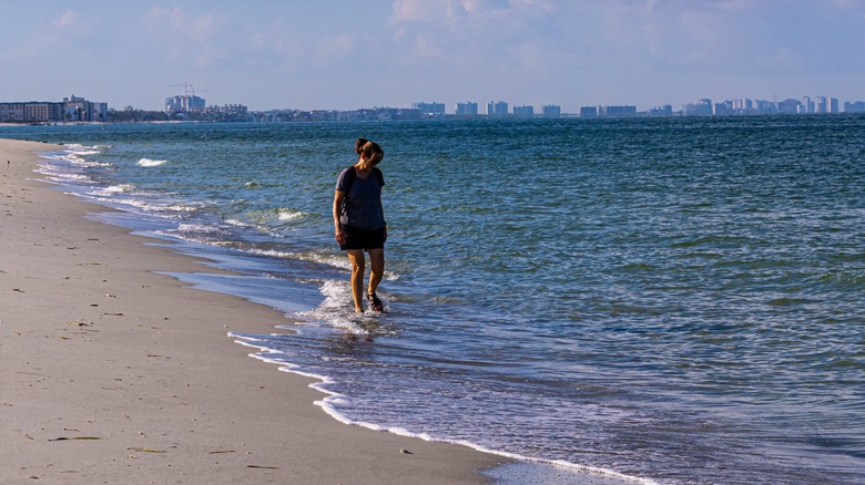 Woman on the beach at Lover's Key State Park