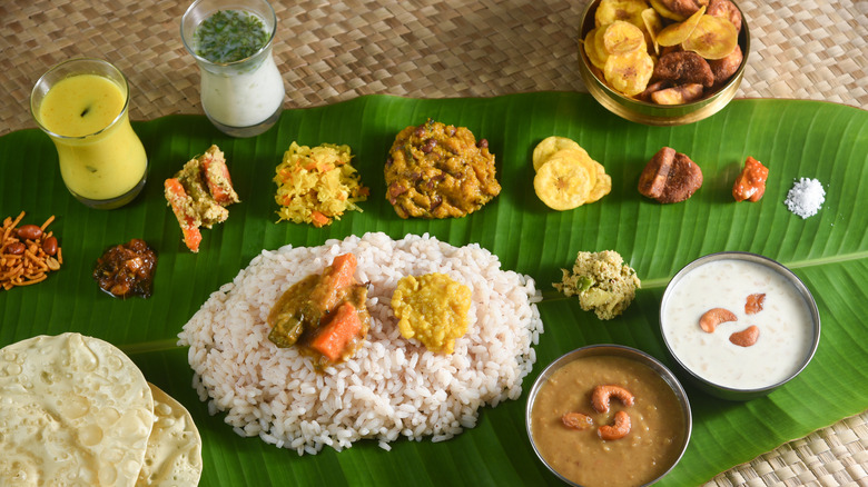 a sadya lunch meal