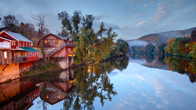 The Deerfield River in the western Massachusetts town of Shelburne Falls,