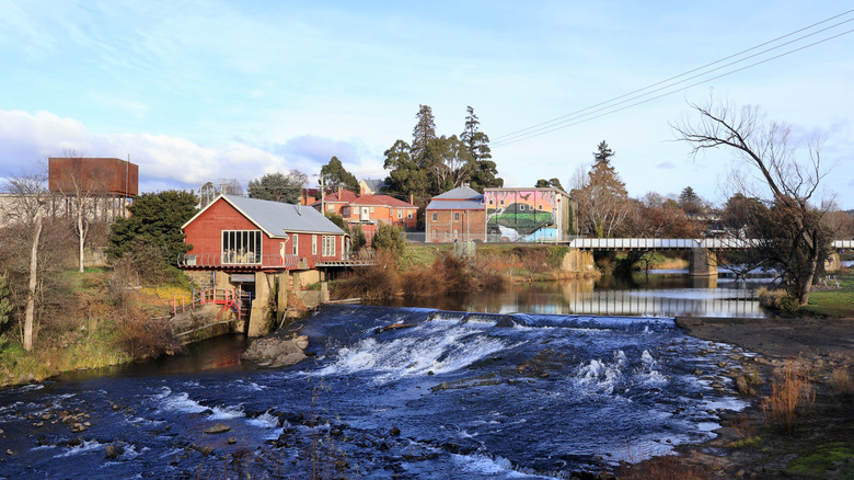 The Meander River flowing through Deloraine