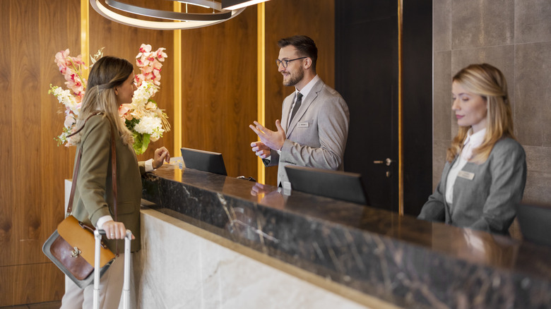 Checking into a safe hotel