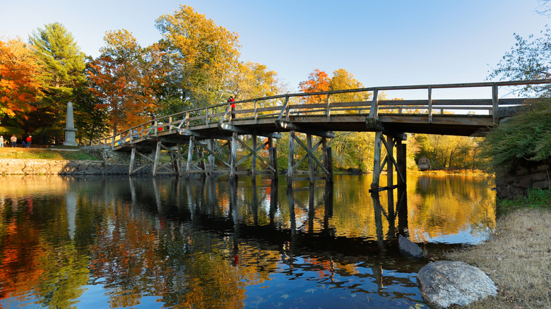 The North Bridge, also known as the Old North Bridge at Concord