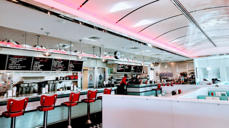 Interior of Sunliner Diner in Gulf Shores, Alabama