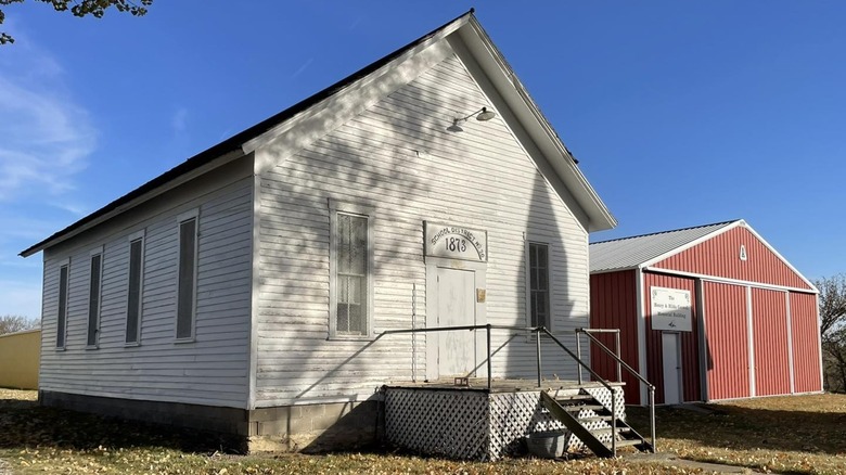 An old school house in Pawnee City, Nebraska