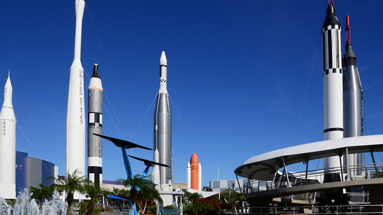 The rocket garden at Kennedy Space Center in Florida.