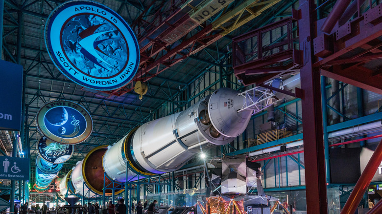 The Saturn V rocket on display