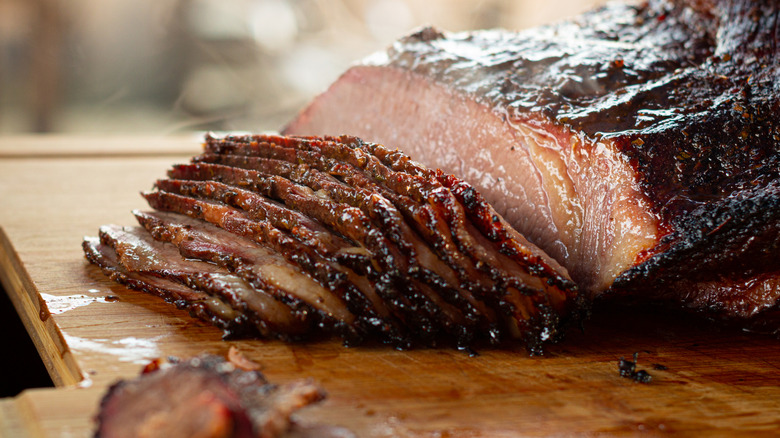 Sliced wagyu brisket BBQ