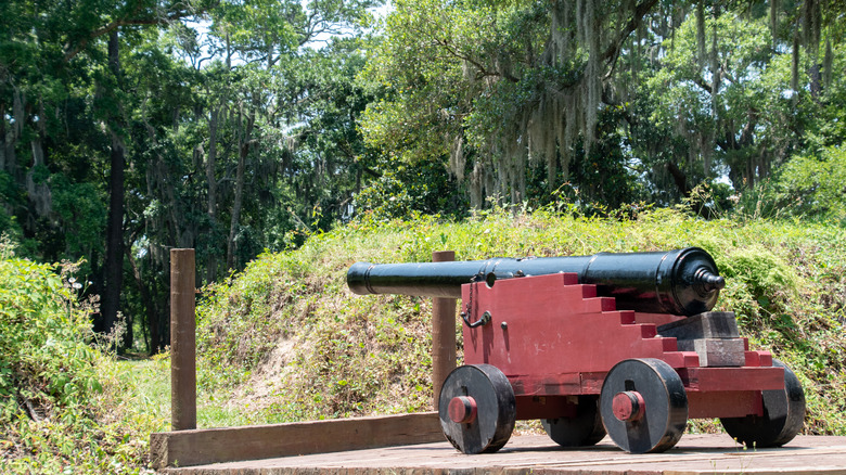 A cannon from the Charles Towne Landing Historical Site.