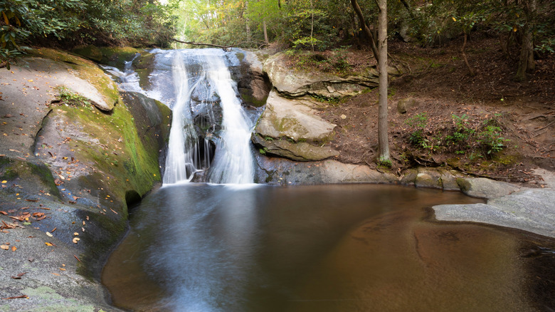 Widows Creek Falls in Stone Mountain State Park, North Carolina