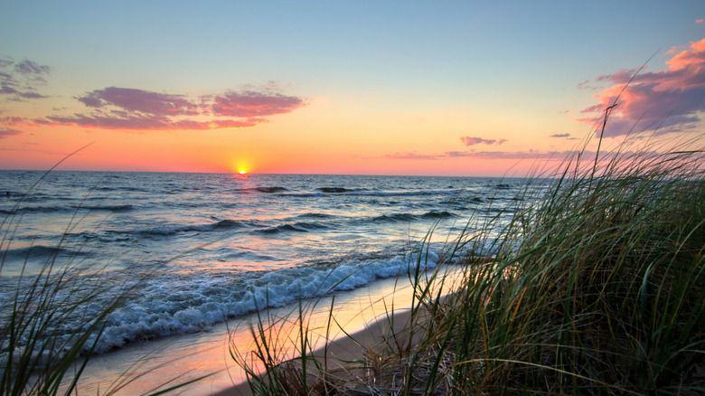 Sunset at P.J. Hoffmaster State Park