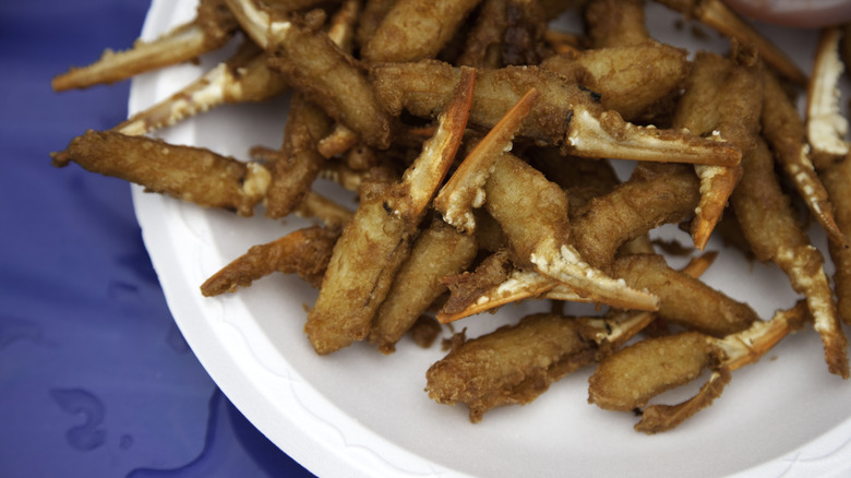 Plate of crab claws in Mississippi