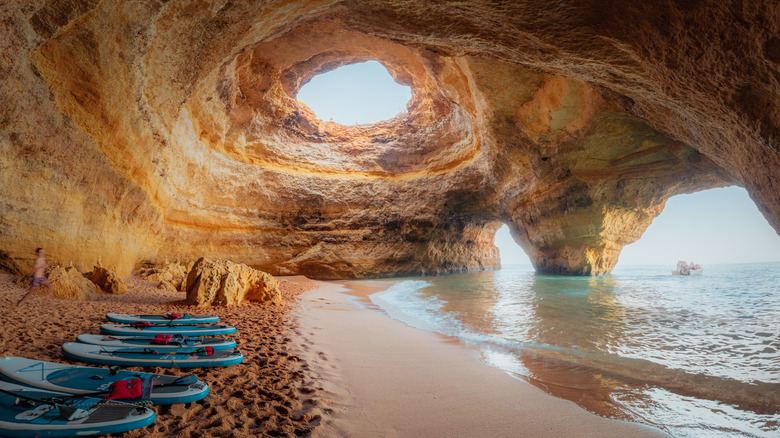 surfboards in Benagil cave
