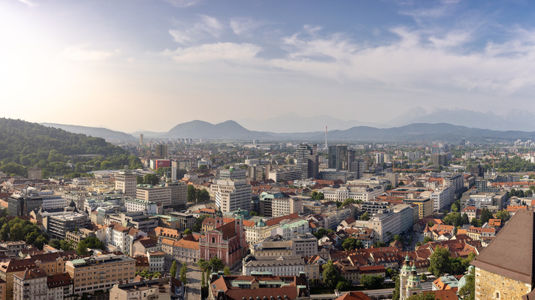 Panoramic view of Ljubljana, Slovenia