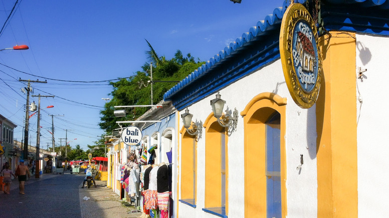 Passarela do Alcool during the day in Porto Seguro, Brazil