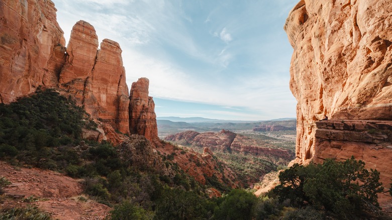 A scenic view from the Cathedral Rock trail in Sedona, Arizona