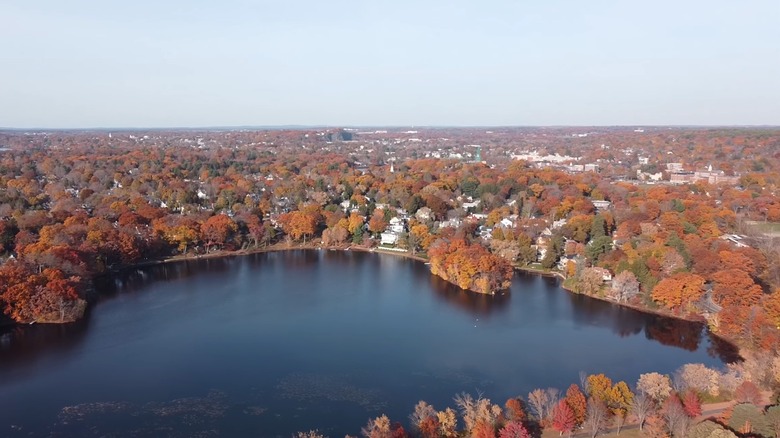 Mystic Lakes State park in Massachusetts