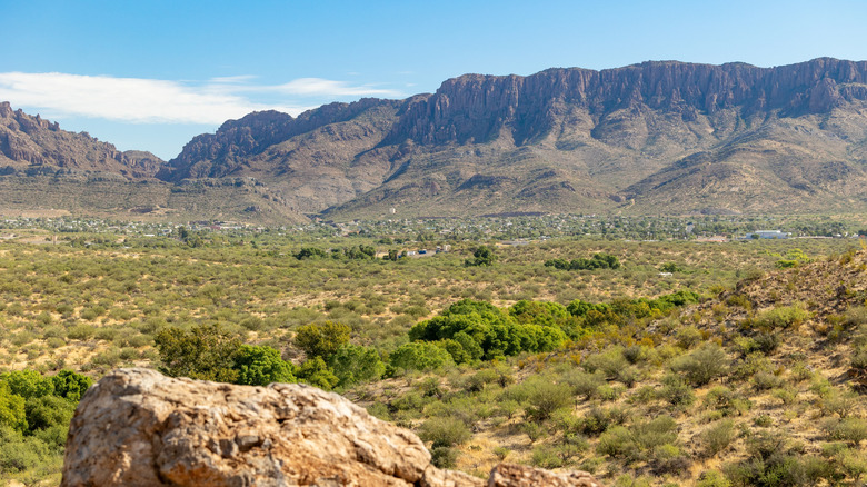View of Queen Creek with mountain backdrop