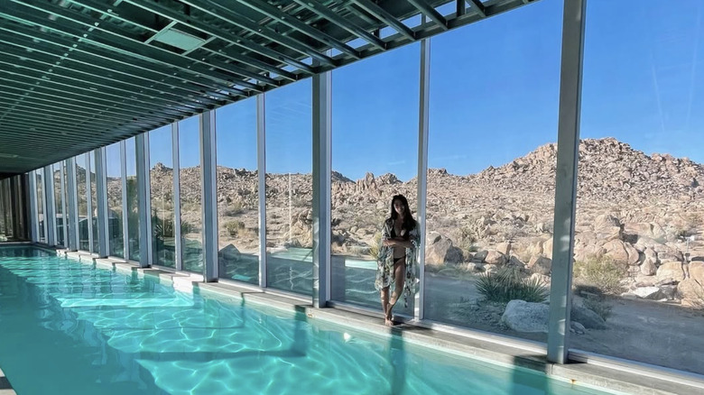 Pool with a view in The Invisible House