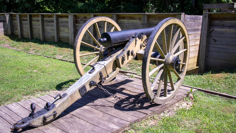 A Civil War-era cannon at Fort Pillow State Park, Tennessee