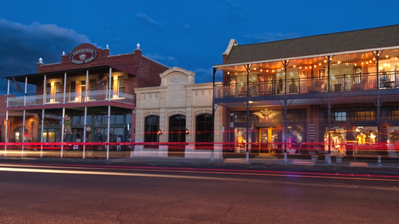 San Angelo general store at night