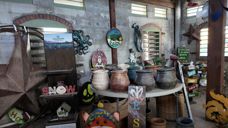 Inside of an antique shop in Carmine, Texas